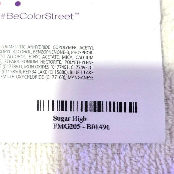 NIP Color Street Sugar High White Multi Colored Glitter Nail Polish Kit - Picture 3 of 4